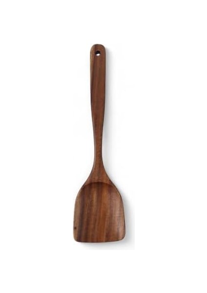 Doğal Akasya Ağacından El Oyması Servis Geniş Ağızlı Spatulası 34CM | Antibakteriyel, Dayanıklı ve Çevre Dostu Ahşap Kepçe - Şık ve Uzun Ömürlü Mutfak Gereci