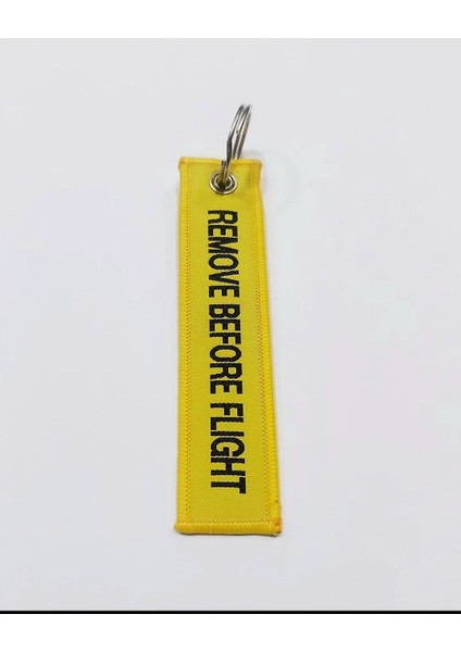 Remove Before Flight Uçuştan Önce Beni Hatırla Baskılı Bez Anahtarlık