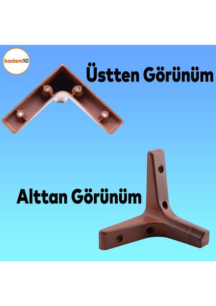 Mobilya Kanepe Çekyat Sehpa Tv Ünitesi Koltuk Ayağı 12 cm Ceviz Baza Ayak 4 Adet fırsatları