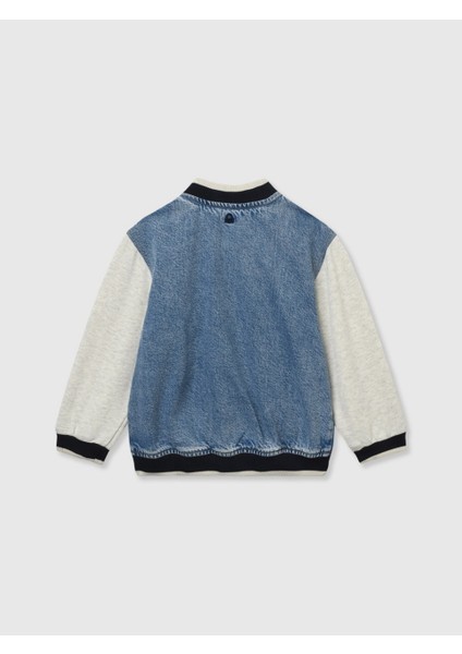 Erkek Çocuk Denim Bomber Ceket 1-6 Yaş Mavi