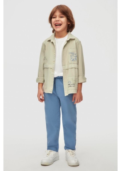 Nk Erkek Çocuk Car Gömlek 4-8 Yaş Gri