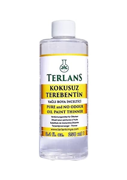 Kokusuz Terebentin 250 ml Tamamen Kokusuz Yağlı Boya Incetici