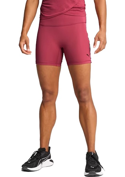 Tropical Aop Hw 5" Kadın Bordo Antrenman Şortu 52678717