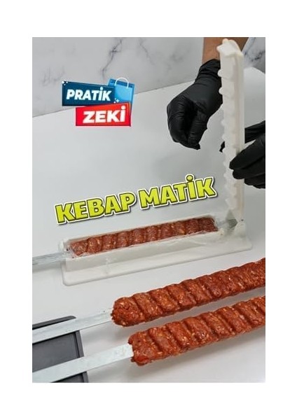 Diyarı Kebapmatik Adana Urfa Kebap Kalıbı Aparatı Pratik Hızlı Kebap Makinesi Kutusu Kebap Matik Kalıp