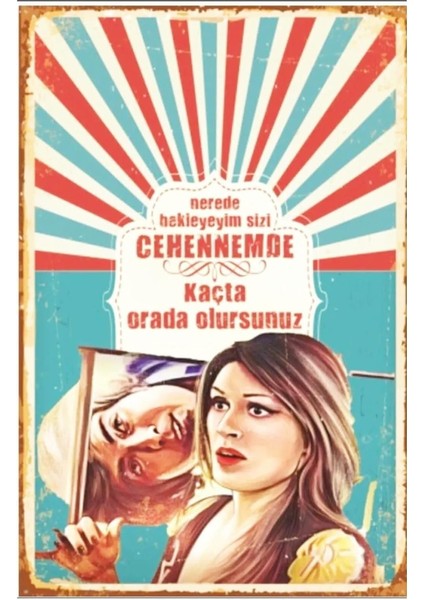 Metrashop Kuşe Kağıt Duvar Posteri Nerede Bekleyeyim Sizi Retro Vintage DRTR0096