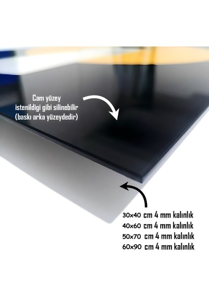 bej-Siyah-Krem Soyut Model 0ı |çerçeveli Temperli Cam Tablo Tekli Dikey