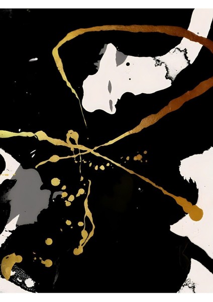 gold-Siyah-Gri Abstract Desenli Model 3 |çerçeveli Temperli Cam Tablo Tekli Dikey fiyatları