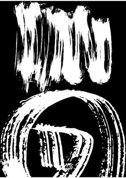 siyah-Beyaz Abstract Desen 01|çerçeveli Temperli Cam Tablo Tekli Dikey fiyatları