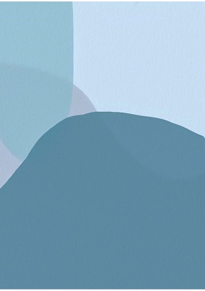 mavi Tonlar Soyut Model 02 |çerçeveli Temperli Cam Tablo Tekli Dikey fiyatları