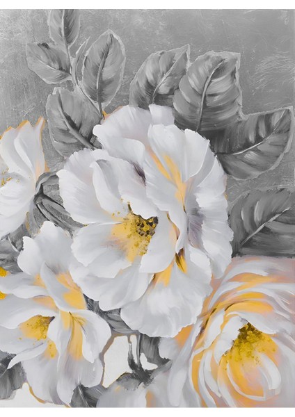 gri-Gold-Beyaz Çiçek Model |çerçeveli Temperli Cam Tablo Tekli Dikey fiyatları