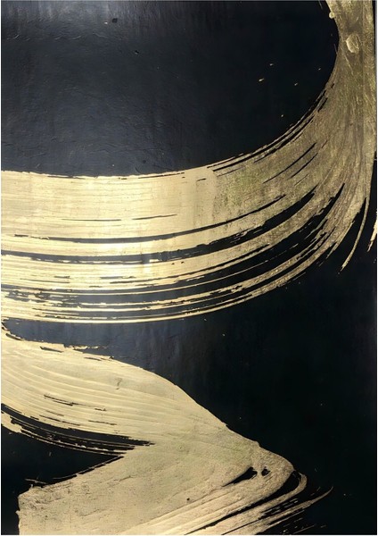 siyah-Gold Soyut Desenli Model 3|çerçeveli Temperli Cam Tablo Tekli Dikey fiyatları