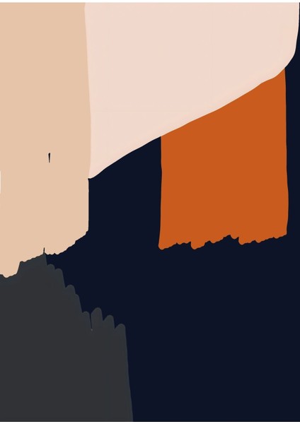 krem-Mavi-Turuncu Soyut Modeli 1 |çerçeveli Temperli Cam Tablo Tekli Dikey fiyatları