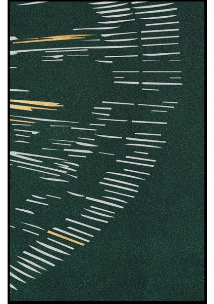 yeşil-Beyaz Desenli Soyut Model Iı |çerçeveli Temperli Cam Tablo Tekli Dikey fiyatları