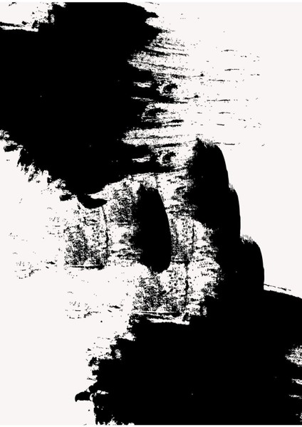 siyah-Beyaz Soyut Abstract Model 002 |çerçeveli Temperli Cam Tablo Tekli Dikey fiyatları