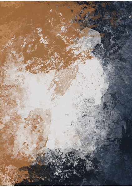 turuncu-Lacivert Soyut Modeli 1 |çerçeveli Temperli Cam Tablo Tekli Dikey fiyatları