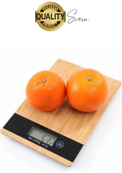 Premium Ahşap Dijital Ekranlı Yüksek Hassasiyet Mutfak Terazisi Bambu Tartı 5 kg Kapasiteli fırsatları