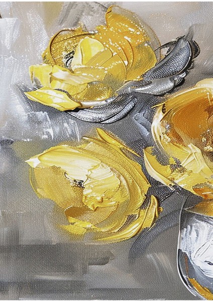 soft Gri-Sarı Gül Desenli Model 2|çerçeveli Temperli Cam Tablo Tekli Dikey fiyatları