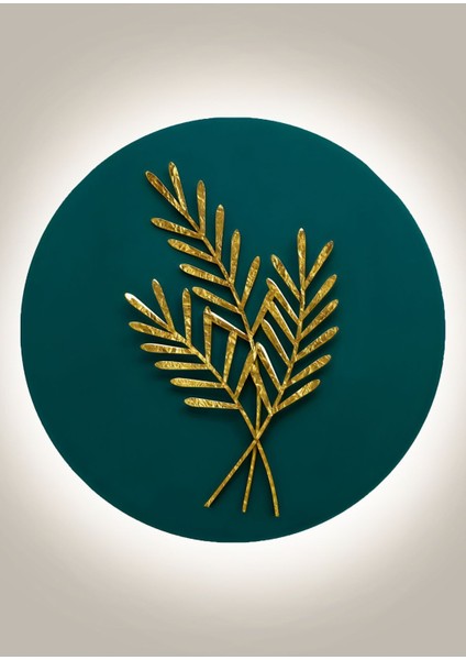 turkuaz-Gold Sonsuzluk Çiçek Kombini Orta |çerçeveli Temperli Cam Tablo Tekli Dikey fiyatları