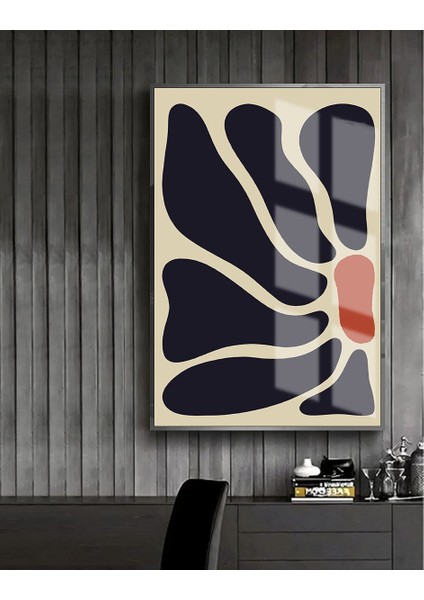 turuncu-Beyaz Çiçek Model 1 |çerçeveli Temperli Cam Tablo Tekli Dikey