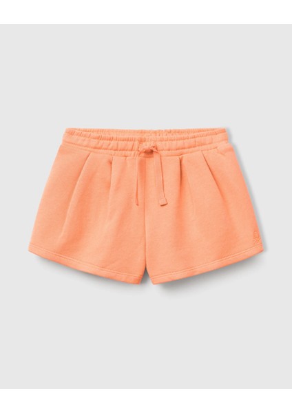 Benetton Kız Çocuk Şort 1-6 Yaş Somon