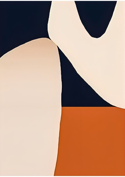 krem-Mavi-Turuncu Soyut Modeli 2 |çerçeveli Temperli Cam Tablo Tekli Dikey fiyatları