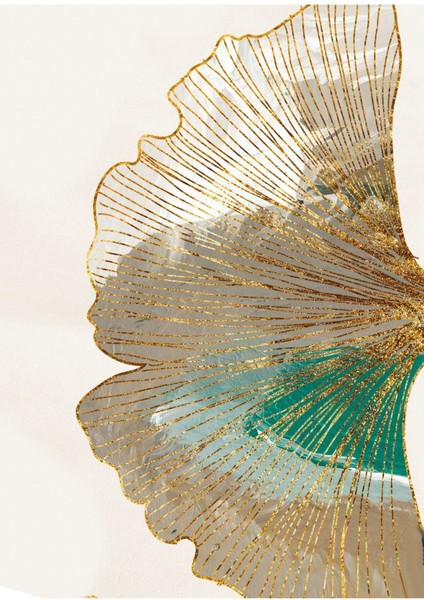 yeşil-Krem-Gold Yaprak Modeli 1 |çerçeveli Temperli Cam Tablo Tekli Dikey fiyatları