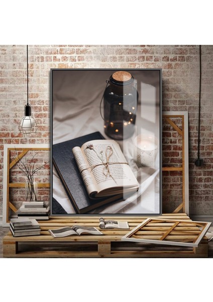 gri Tütsü Mum Tablosu 01|çerçeveli Temperli Cam Tablo Tekli Dikey