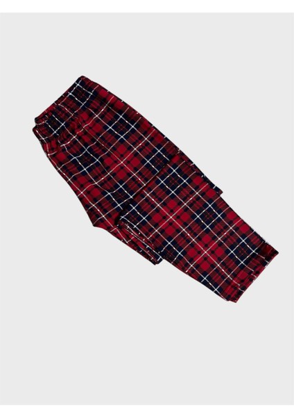 Kız Çocuk %100 Pamuklu Kırmızı Ekose Desenli Uzun Kollu Gömlek Yaka Düğmeli Pijama Takımı fırsatları