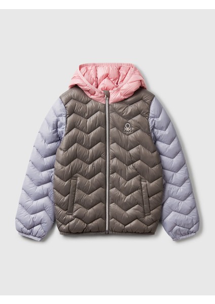 Benetton Kız Çocuk Mevsimlik Mont 6-14 Yaş Gri fiyatları