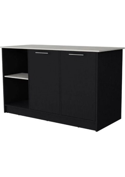 Kumsal Mutfak Adası - ANTRASIT-150 Cm-Beyaz Tezgahlı modelleri