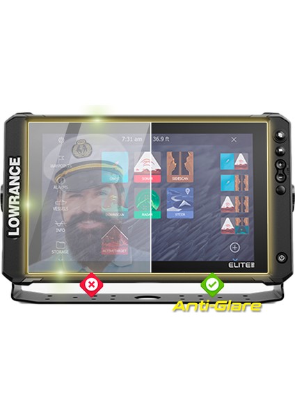 Lowrance Elite Fs 12 Fishfinder - Ipg Anti-Glare Yansıma Önleyici Mat Ekran Koruyucu
