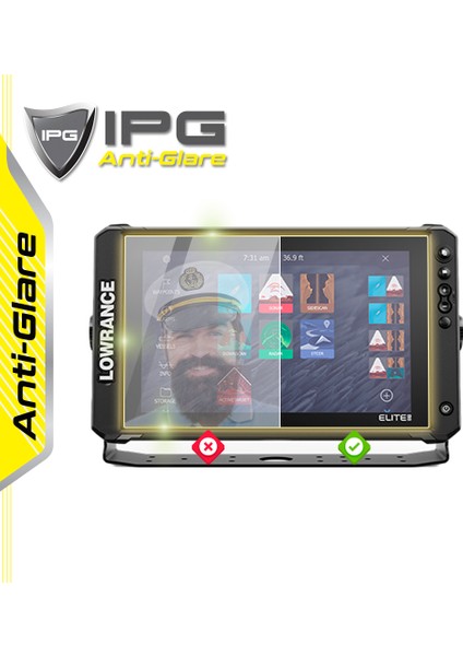 Lowrance Elite Fs 12 Fishfinder - Ipg Anti-Glare Yansıma Önleyici Mat Ekran Koruyucu fiyatları
