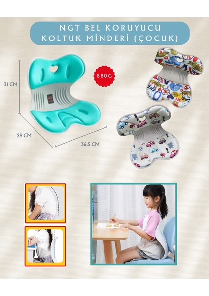 Sırt Destekli Ortopedik Bel Duruş Düzeltici Koltuk (Lacivert) fırsatları