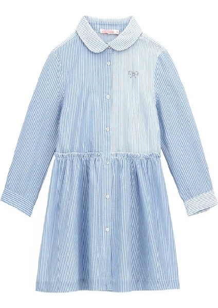 Orginal Marines Cizgili Gömlek Elbise 29 Yaş Mavi