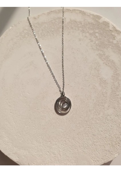 Çelik Silver Antik Kolye