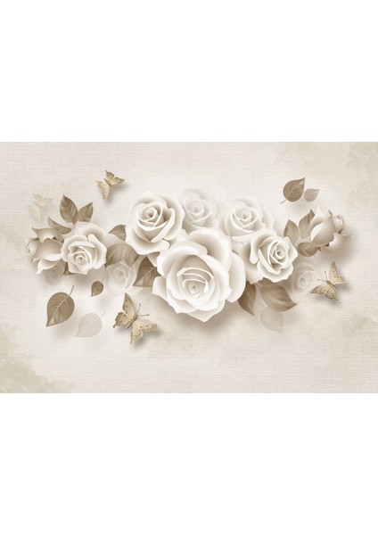 sepya Tonlu Gül Modeli 1|çerçeveli Temperli Cam Tablo Tekli Yatay fiyatları