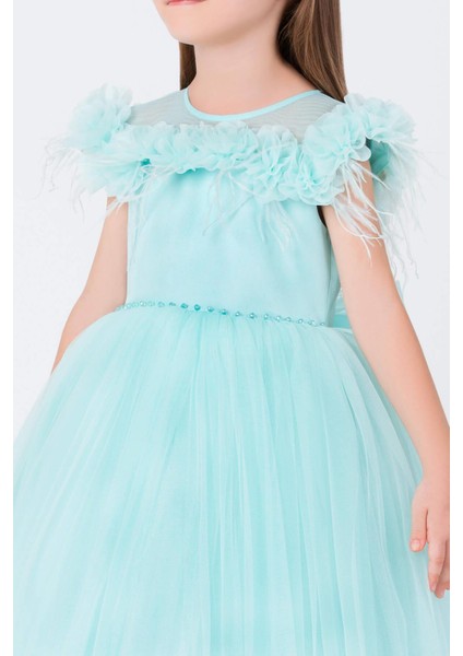 Pamina Kız Çocuk Prenses Elbise 3-7 Yaş Mint fiyatları