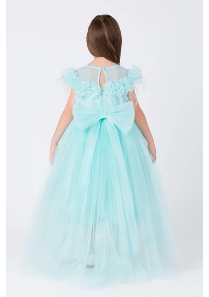 Pamina Kız Çocuk Prenses Elbise 3-7 Yaş Mint modelleri