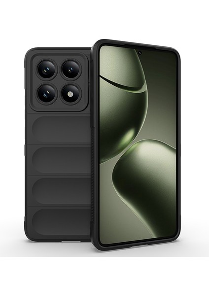 Xiaomi 14T Uyumlu Kılıf Etnik Optimum Silikon Siyah + Ekran Koruyucu