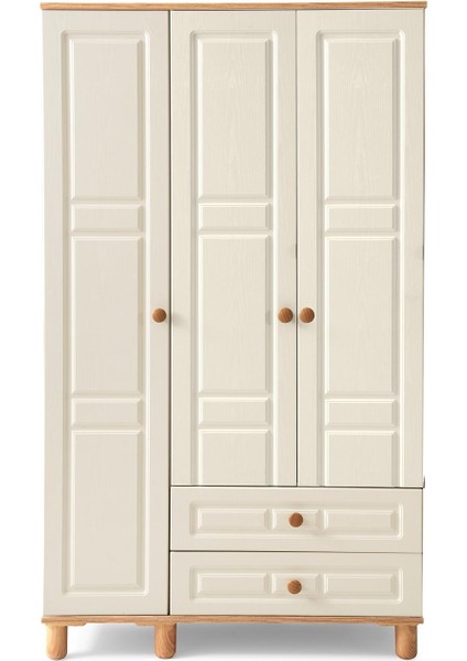 Feyzan Mdf 3 Kapılı Dolap - Krem