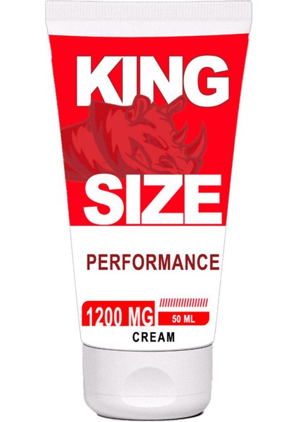 King Size Erkeklere Özel Yoğun Sertliğini ve Kuvvetini Maximumlayan Krem 1200MG 50 ml