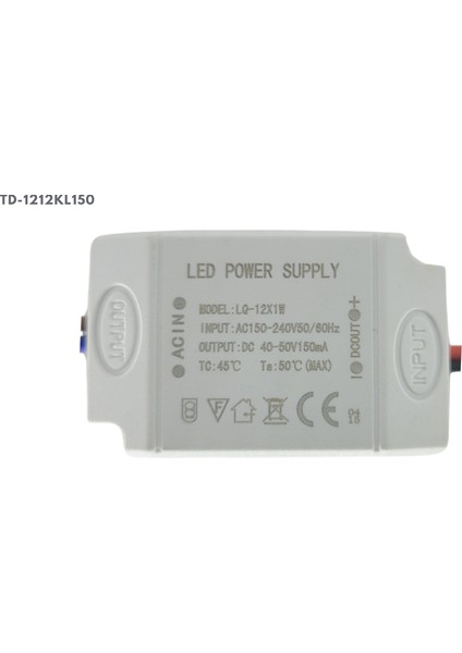 LED Drıver/trafo (12W-12W, 80V-80V, 150MA) LED Panel