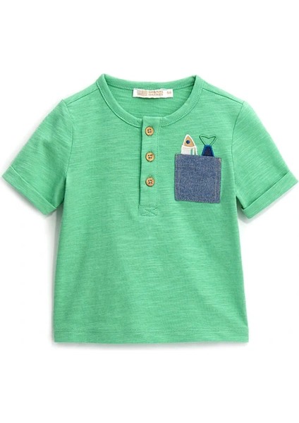 Orginal Marines Erkek Bebek Tshirt 9-24 Ay Yeşil