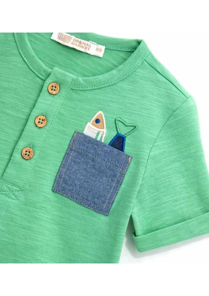 Orginal Marines Erkek Bebek Tshirt 9-24 Ay Yeşil modelleri