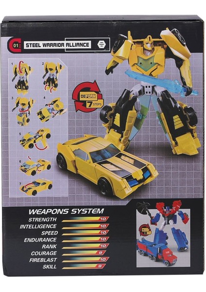 LJ1651 Metal Gövdeli Dönüşebilen Robot -Gepettoys fırsatları