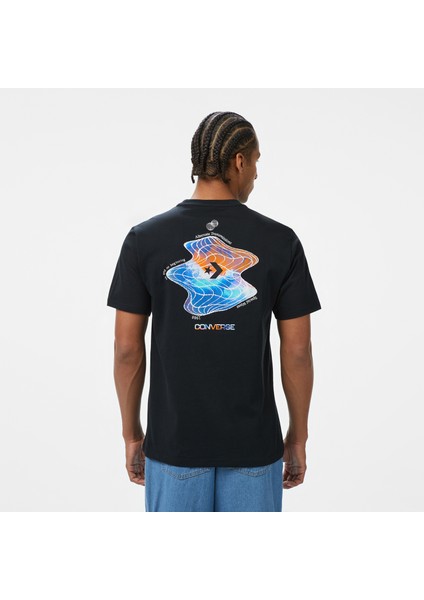 Erkek Loose Fit Grafik Baskılı Siyah T-Shirt.001 fiyatları