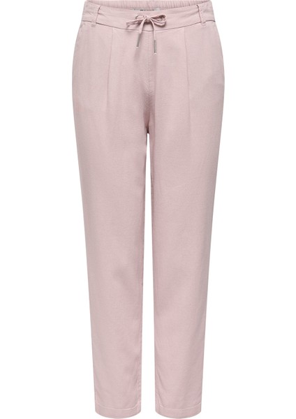 Onlcaro-Poptrash Keten Karışımlı Comfort Fit Normal Bel Düz Paça Pantolon Bayan Pantolon 15278710