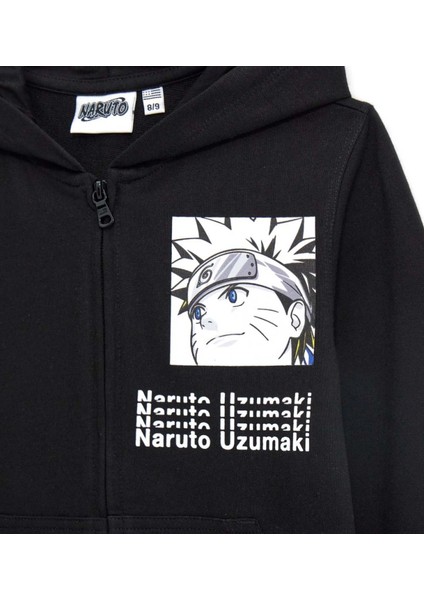 Original Marines Erkek Çocuk Fermuarlı Sweatshirt 8-14 Yaş Siyah