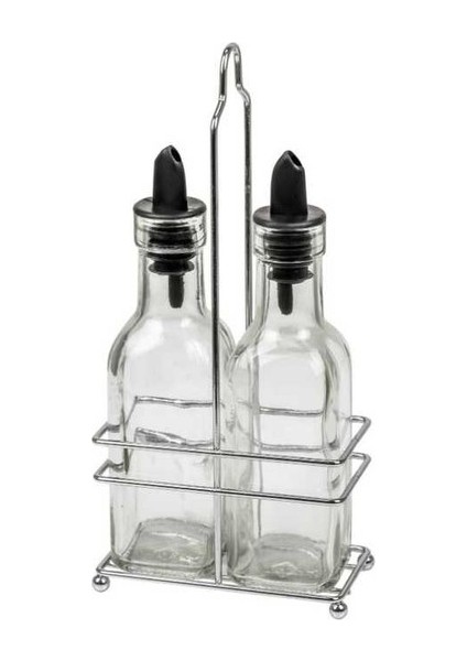 2’li Set Yağdanlık Takımı Cam Yağlık Sirkeli 300 ml