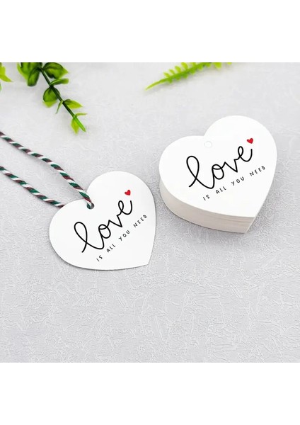 60AD 6X5CM Love Is All You Need Yazılı Delikli Sallama Etiket Teşekkür Kartı Giyim Paketleme Kartı fiyatları